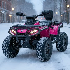 Квадроцикл для детей M 6080 EBLR-8-2 розовый, с пультом управления